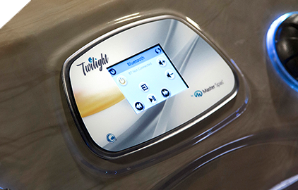 Control your music directly from the touch sensitive control panel